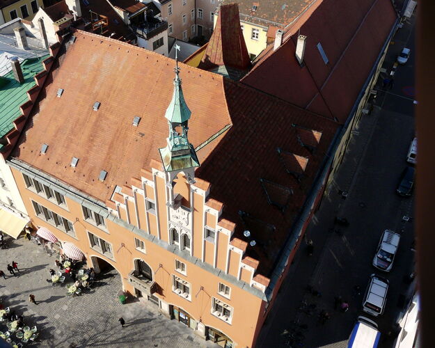 Rathaus vom Stadtturm aus